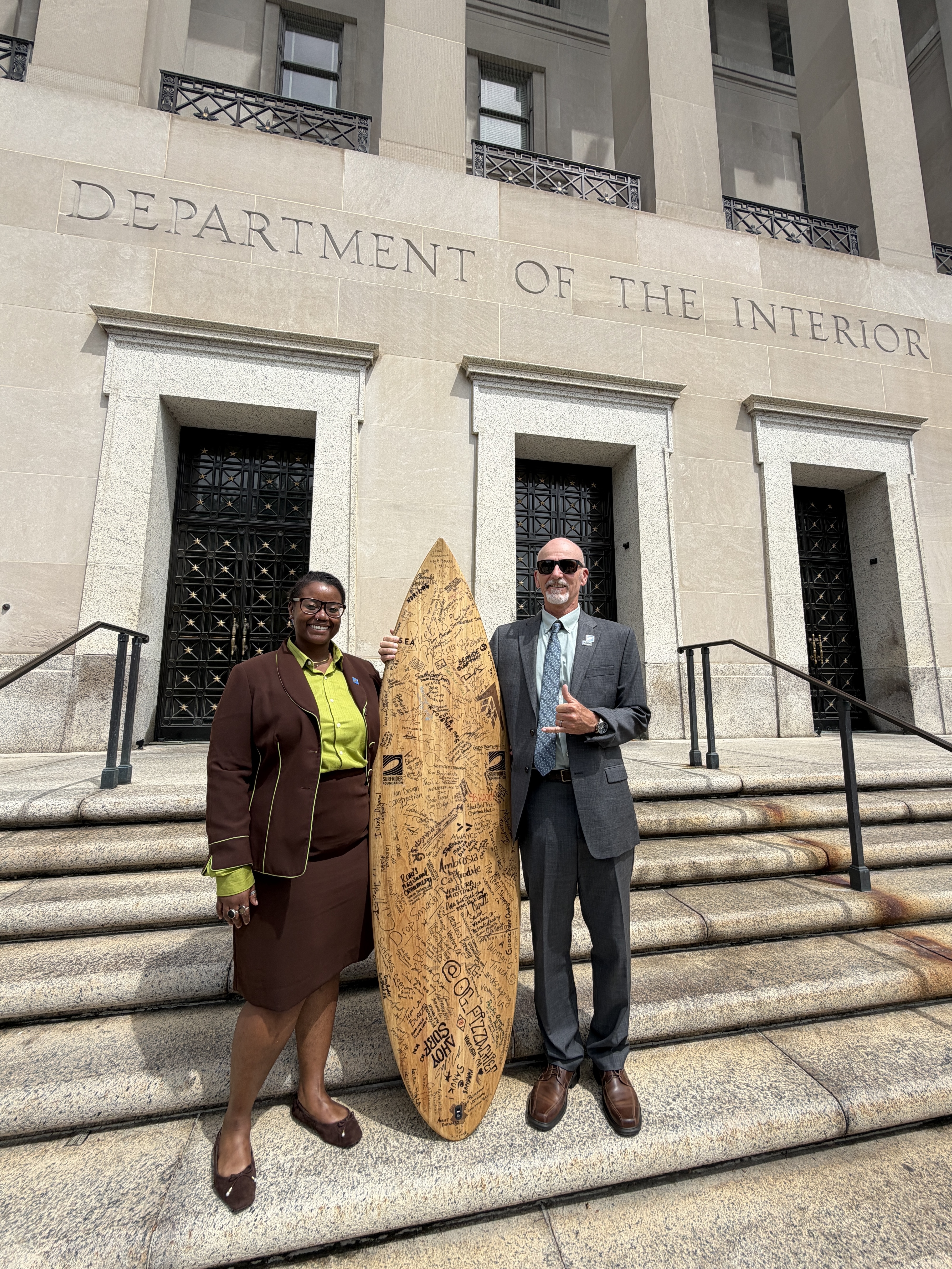 Coastal Bend advocates in Washington, D.C. calling for no new offshore leases (credit: Zach Plopper)