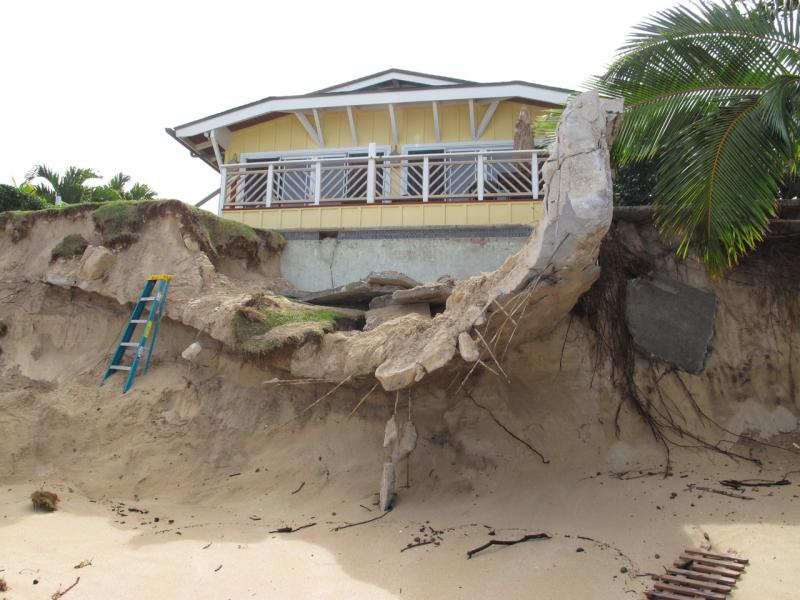 eroding house on North Shore 
